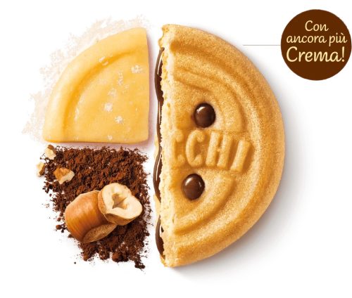 Mulino Bianco Baiocchi con Crema alla Nocciola e Cacao kakaós-mogyorókrémes keksz, 260g