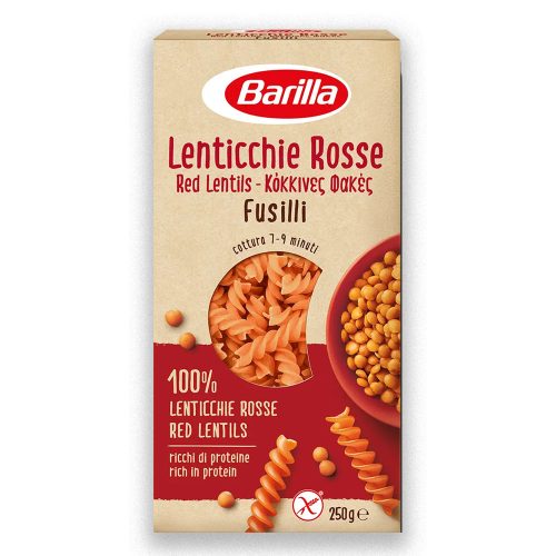 Barilla Lenticchie Rosse gluténmentes, vöröslencsés fusilli 250g