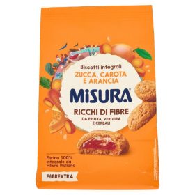   Misura Fibrextra sütőtökös-sárgarépás-narancsos, rostdús töltött keksz, 260g