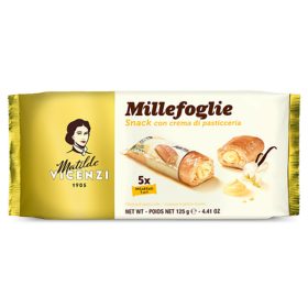   Matilde Vicenzi Millefoglie snack con crema di pasticceria vaníliakrémes sütemény, 125g