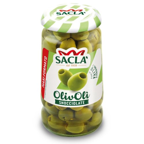 Sacla Olive Verdi Snocciolate magozott zöld olajbogyó, 120g