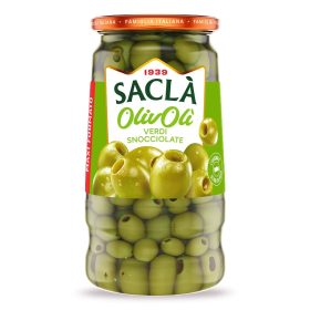 Sacla OlivOli' Verdi Snocciolate magozott zöld olajbogyó, 290g